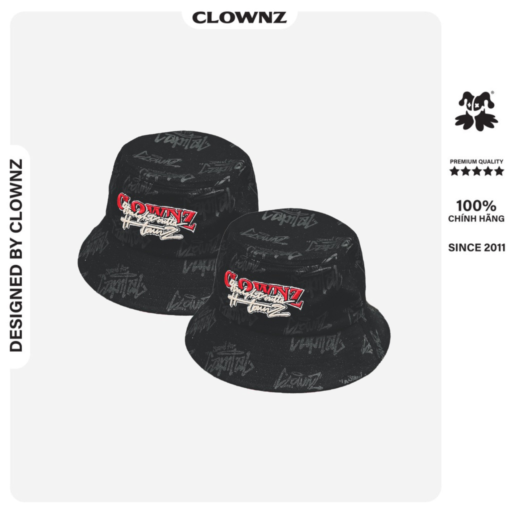 Mũ nón kết thêu local brand H-TownZ Bucket unisex nam nữ ulzzang Hàn Quốc