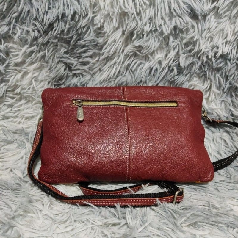 Túi si M103 tuyển Nhật hiệu Roma Jella Made in Korea da bò phối màu độc đáo 24cmx18cmx5cm