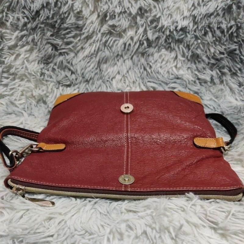 Túi si M103 tuyển Nhật hiệu Roma Jella Made in Korea da bò phối màu độc đáo 24cmx18cmx5cm