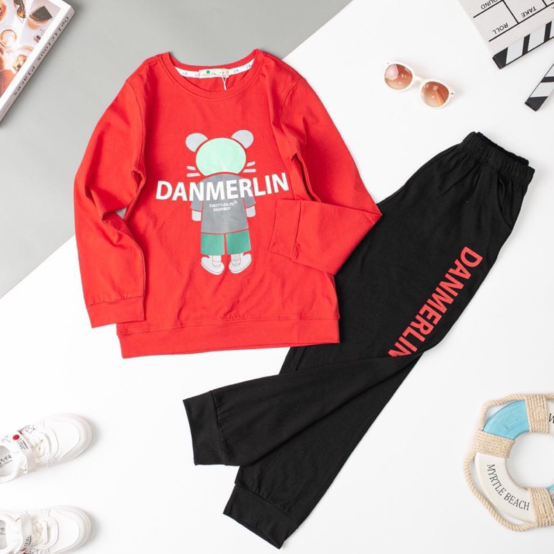 Bộ dài tay bé trai thu đông 10-16y . Chất cotton mềm mịn, thấm hút mồ hôi, co giãn tốt