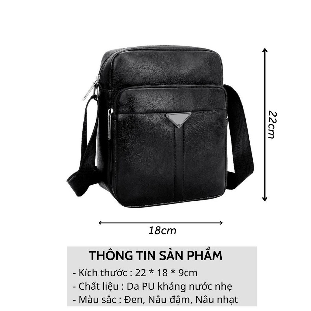 Túi đeo chéo nam thời trang - Túi xách nam da PU bền đẹp TC12