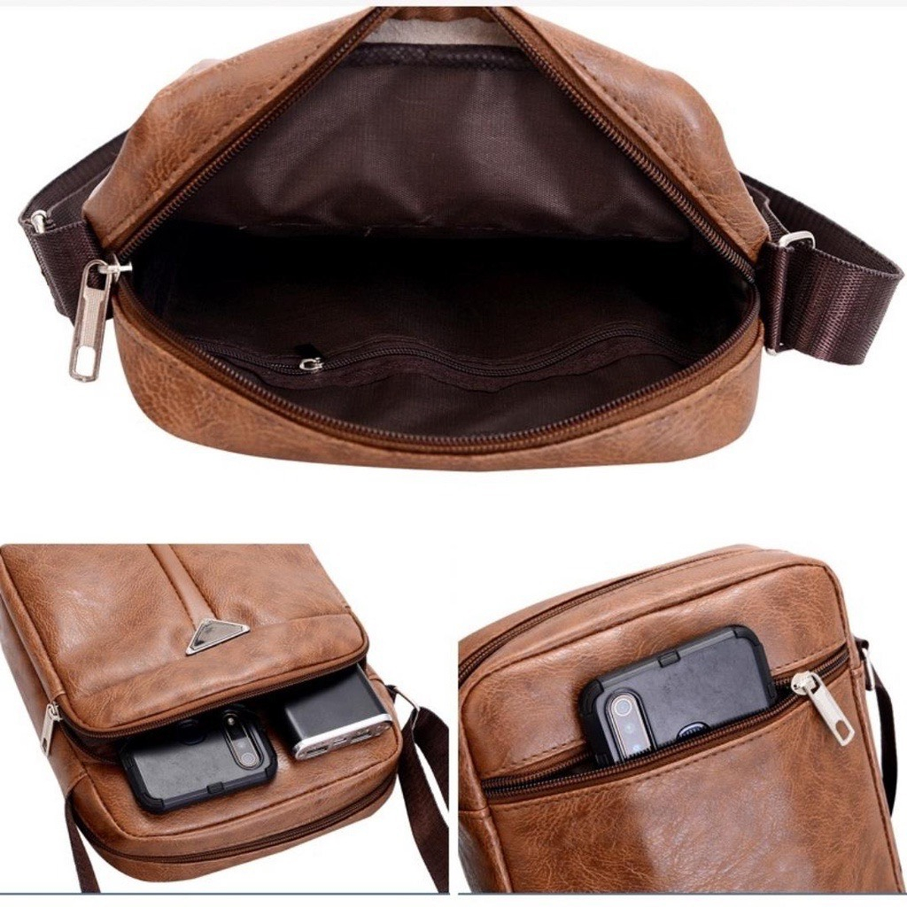 Túi đeo chéo nam thời trang - Túi xách nam da PU bền đẹp TC12