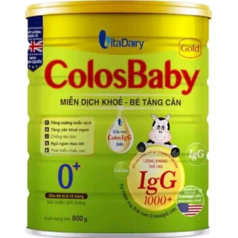 Có mã QR tích xu Sữa ColosBaby Gold 0+, 1+, 2+ 800g - Date 2025