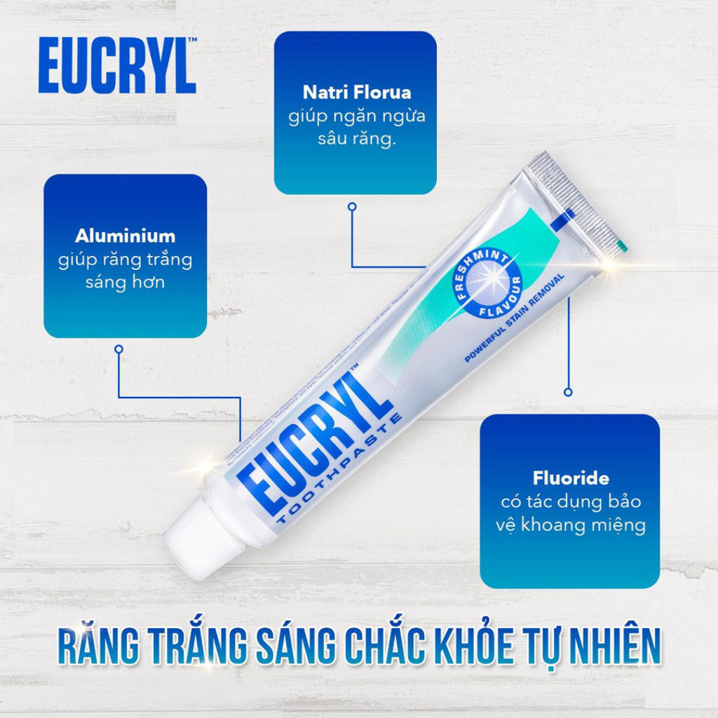 Kem Đánh Răng Eucryl Toothpaste UK 62g