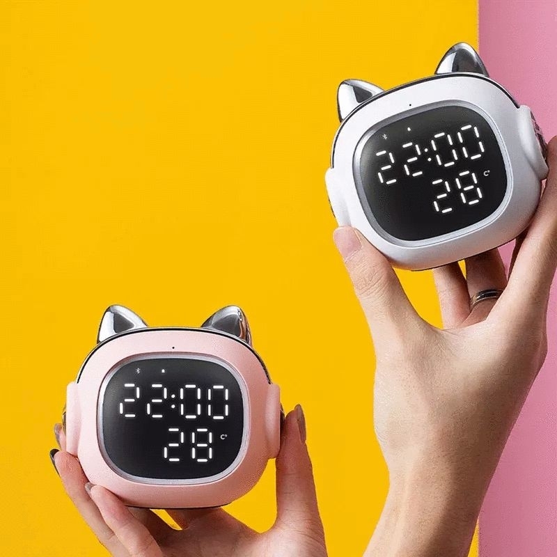 Đồng Hồ Báo Thức Để Bàn Thông Minh Emoji Alarm Clock 5IN1 Biểu Tượng Cảm Xúc Dễ Thương