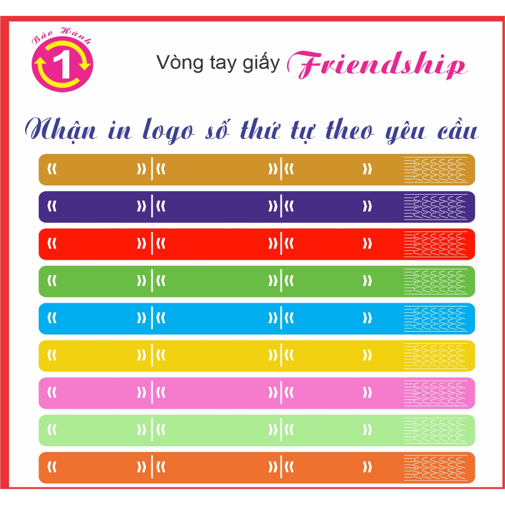 HCM In 100 cái vòng tay giấy sự kiện in thiết kế theo yêu cầu