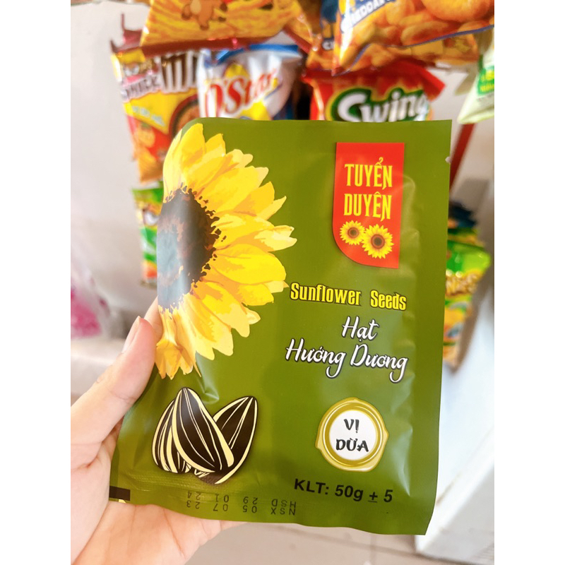 Hướng dương nguyên vị, vị dừa, óc chó Tuyển Duyên gói 50g