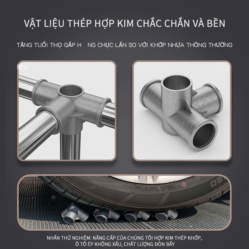 Leego Tủ quần áo khớp hợp kim Khung thép không gỉ chịu được 800kg Tủ Vải Kệ trẻ em Tủ quần áo Không rỉ sét