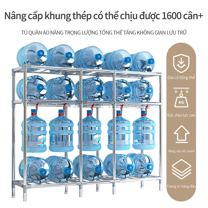 Leego Tủ quần áo khớp hợp kim Khung thép không gỉ chịu được 800kg Tủ Vải Kệ trẻ em Tủ quần áo Không rỉ sét