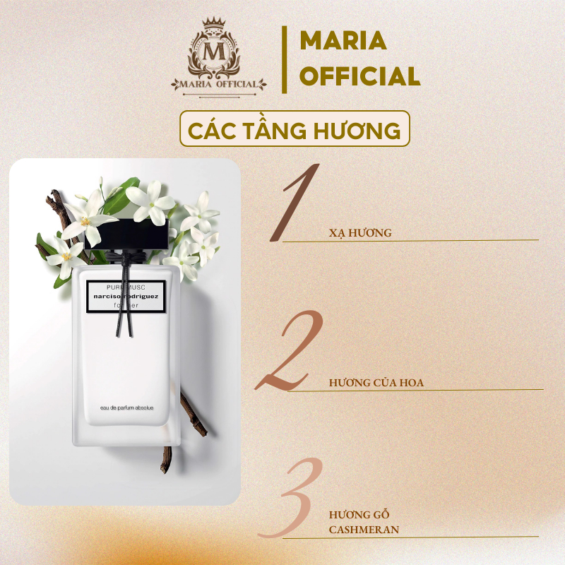 Nước hoa nữ Narciso Rodriguez Pure Musc For Her EDP chiết 10ml  tinh khiết thơm lâu