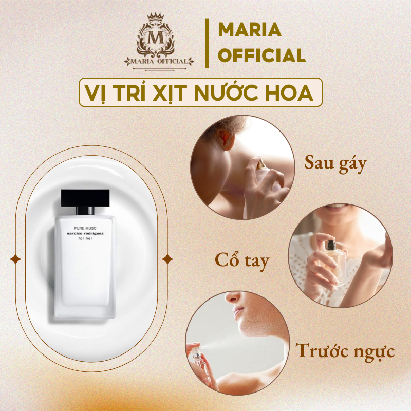 Nước hoa nữ Narciso Rodriguez Pure Musc For Her EDP chiết 10ml  tinh khiết thơm lâu