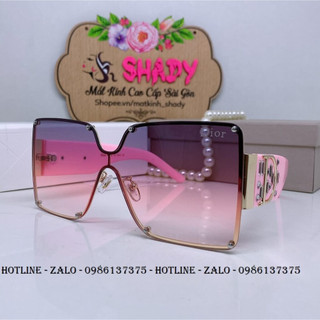 [Cao Cấp] Mắt Kính Nữ Form Vuông Bảng To Ombre Hồng Full Box
