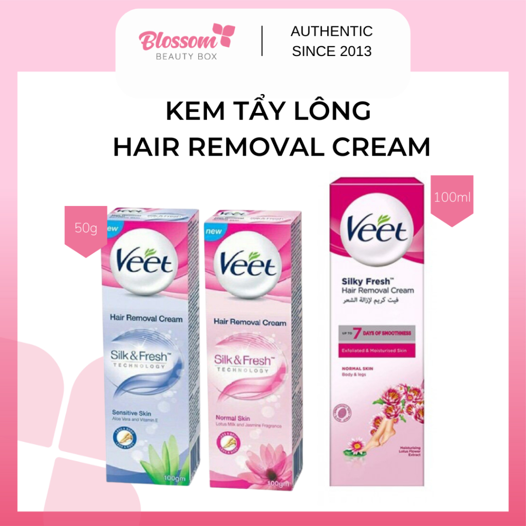 [CÓ CHE TÊN] Kem Tẩy Lông Veet Hair Removal Cream 50G