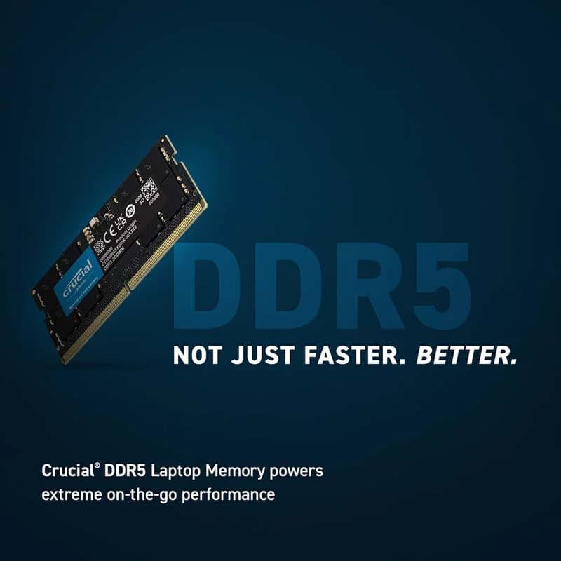 RAM Laptop DDR5 Crucial Bus 4800 / 5200 / 5600 Dung Lượng 16GB / 32GB - Hàng Chính Hãng
