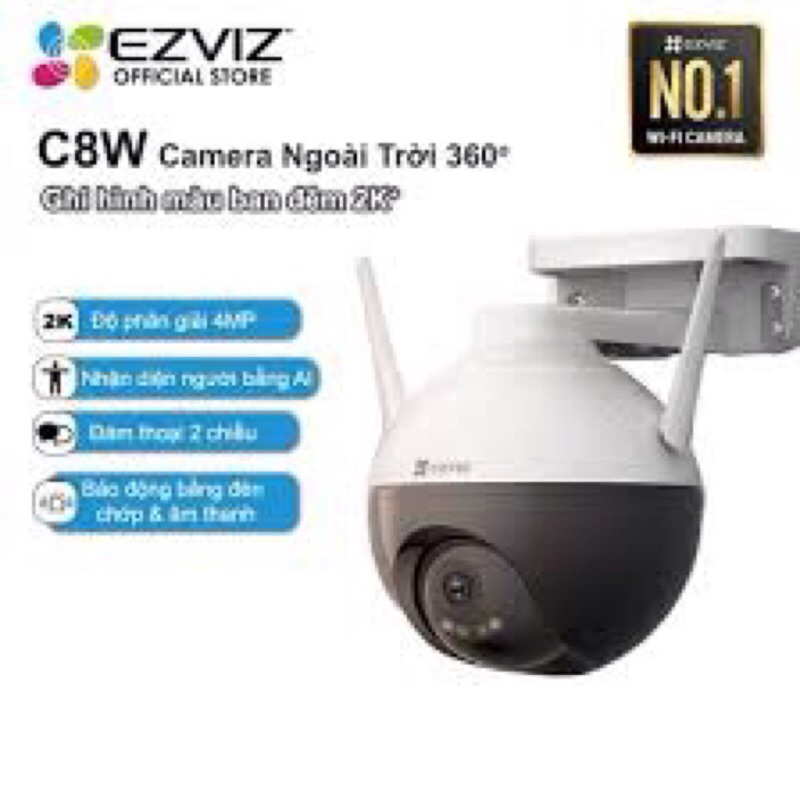 Camera WiFi Ezviz C8W 4MP 2K / IP Ngoài trời , Xoay 360 độ