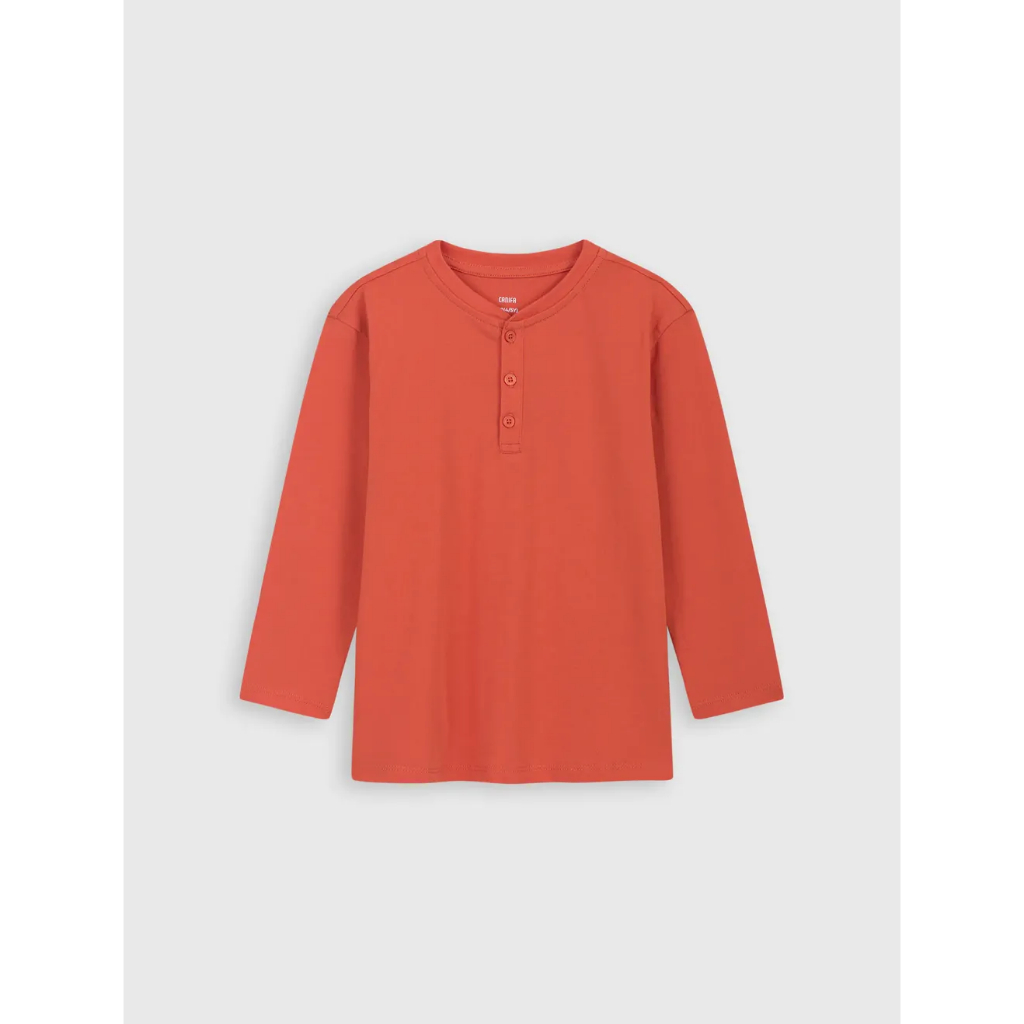 Combo 2 áo mặc nhà bé trai CANIFA áo dài tay chất liệu cotton cổ tròn cài cúc 2LA22W007