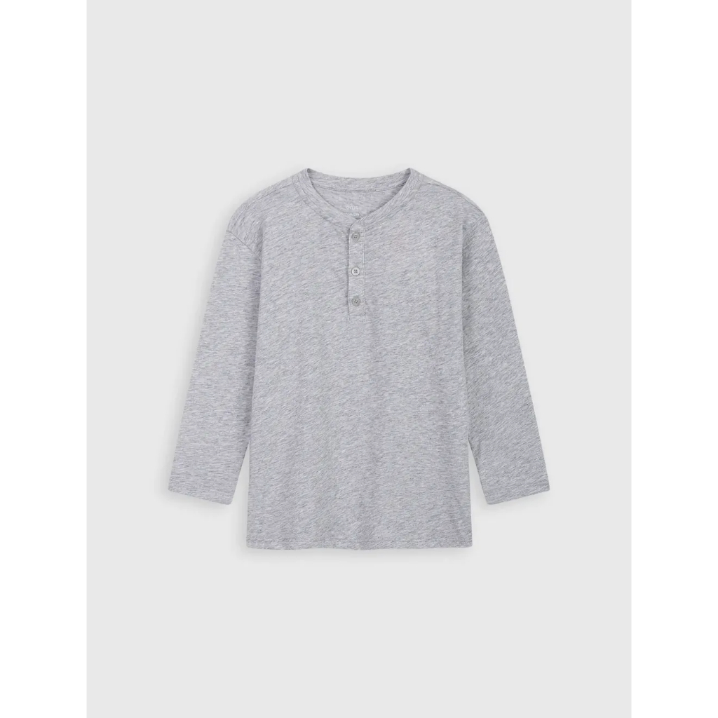 Combo 2 áo mặc nhà bé trai CANIFA áo dài tay chất liệu cotton cổ tròn cài cúc 2LA22W007