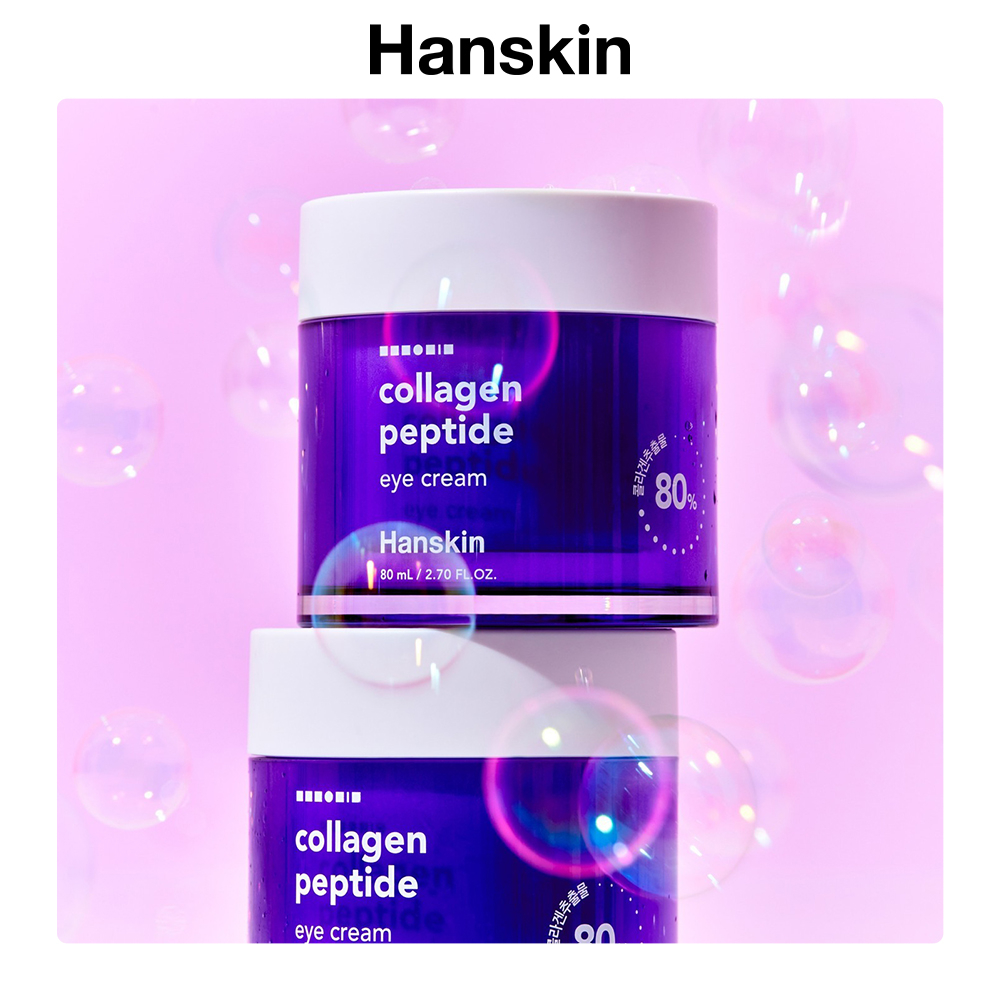 [Mã BMLTB35 giảm đến 35K đơn 99K] Kem Dưỡng Da Mắt,Tăng Cường Đàn Hồi HANSKIN COLLAGEN PEPTIDE EYE CREAM 80ml