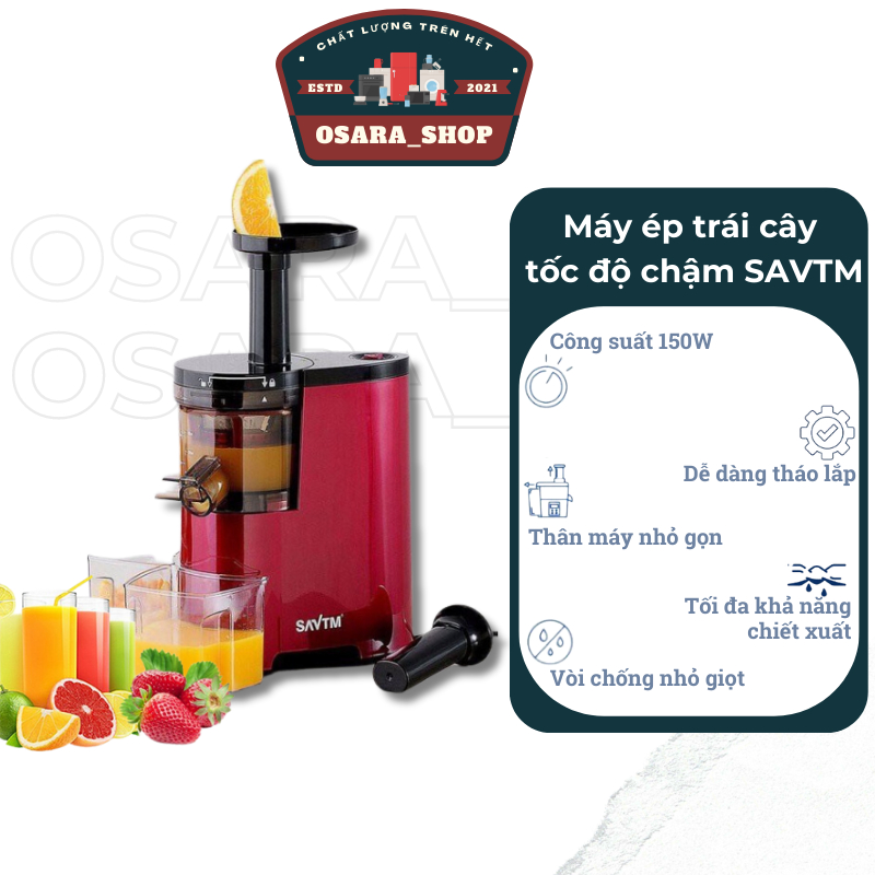 Máy ép trái cây tốc độ chậm SAVTM (Bảo hành 6 tháng động cơ)