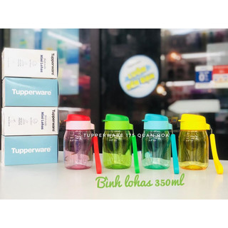 Bình nước lohas 350ml / eco 310ml, Bình nước kín ko rò rỉ, bình nước nhựa nguyên sinh chính hãng BH trọn đời Tupperware