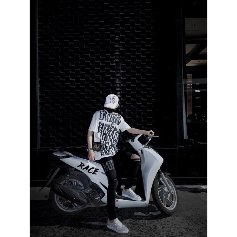 Áo phông nam nữ Premium Cotton in chữ BBR monogram mặt trước phong cách đường phố streetwear. Áo Thun Unisex Form Rộng.