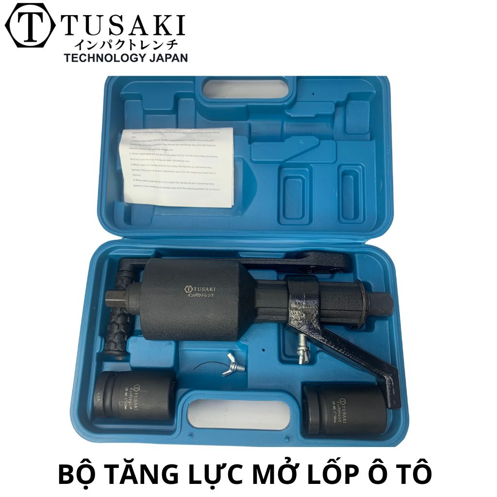 Bộ Tay quay cộng lực tháo ốc lốp xe tải tiện dụng Cao Cấp TUSAKI-JAPAN, bộ tay vặn tăng trợ lực mở bulong