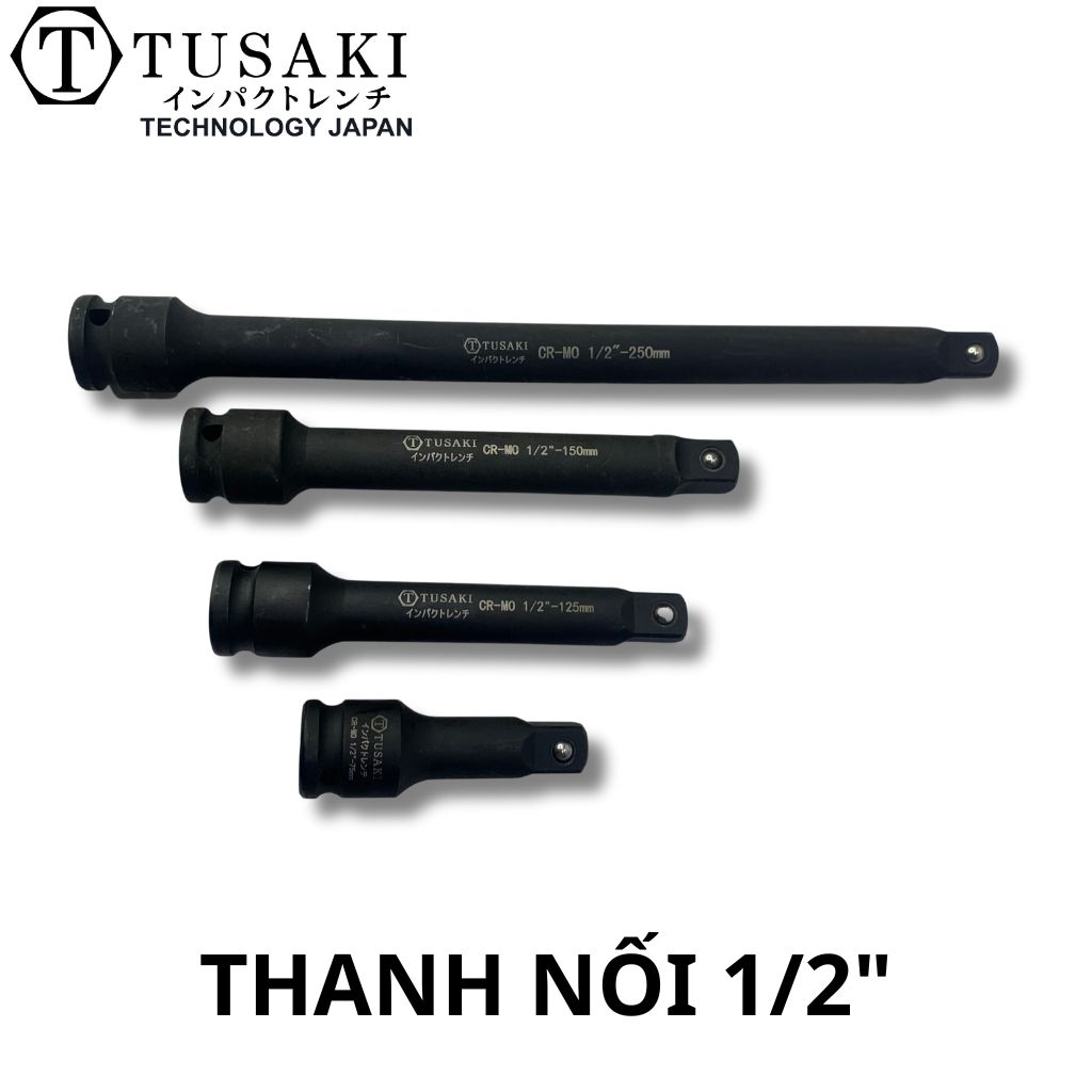 Đầu Khẩu, Đầu Nối 1/2" inch, Đầu Nối Ngắn Dài Đủ Các Số TUSAKI-JAPAN