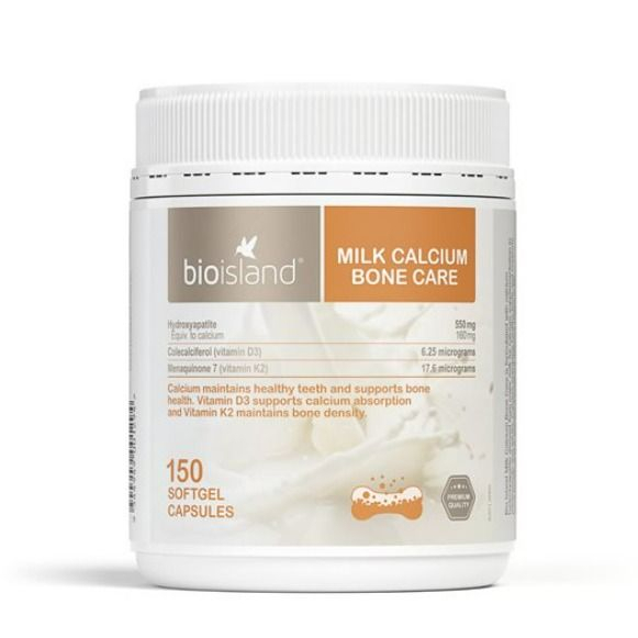 Viên sữa bổ sung canxi Bio Island Milk Calcium Bone Care hộp 150 viên Hỗ trợ xương khớp