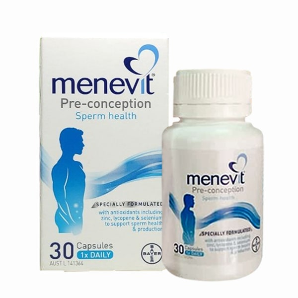 Viên Uống MENEVIT Viamin Cho Nam Giới Hộp 30 Viên Của Úc Bổ Sung Kẽm