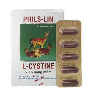 (HÀM LƯỢNG CAO) L-CYSTINE PHILS-LIN - LCYSTINE VIÊN UỐNG CHO DA MÓNG TÓC (HỘP 60 VIÊN)