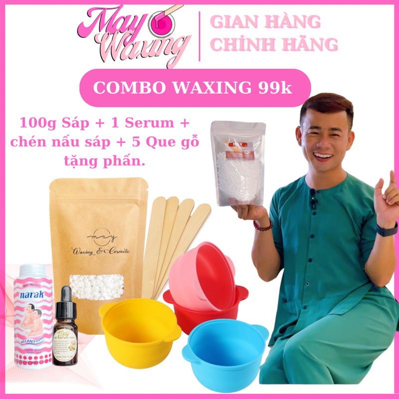 Combo 99K WAXING [ Tặng Phấn baby ngưng tặng kính ]