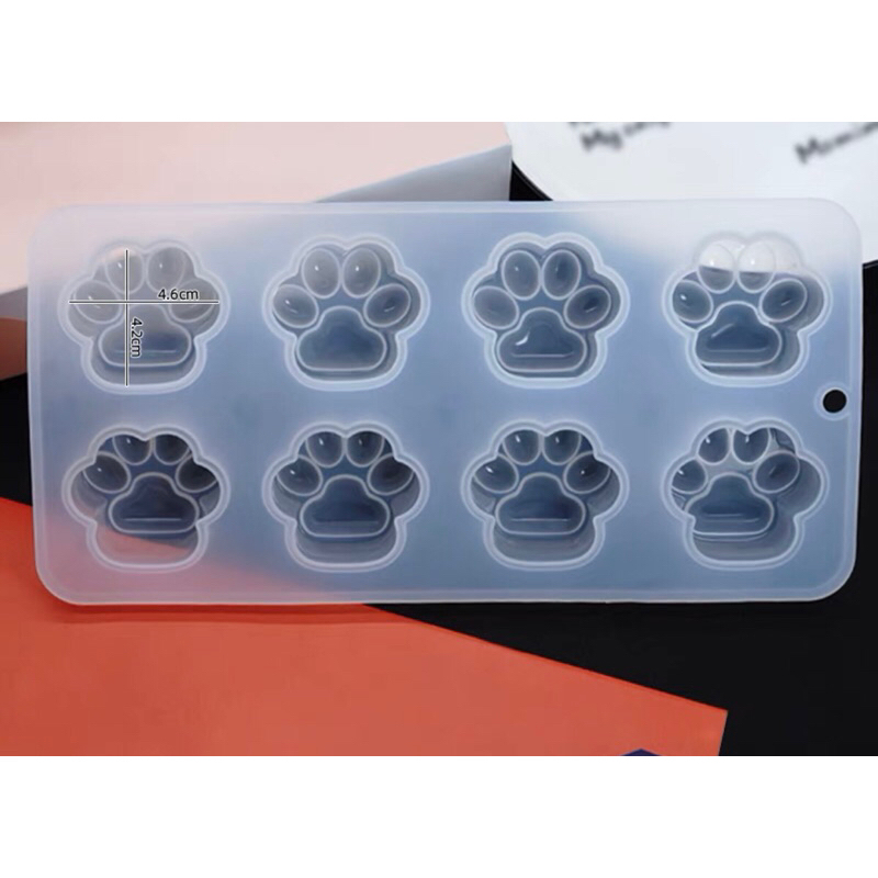 Khuôn chân mèo silicon đổ resin, làm móc khoá, đồ trang trí