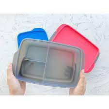 Hộp cơm Cool Teen chia ngăn 1L - Nhựa nguyên sinh an toàn - Bảo hành trọn đời