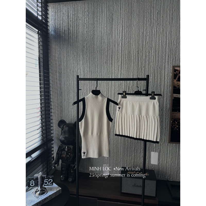 Set Áo Ba Lỗ Phối Cvay CD Thêu