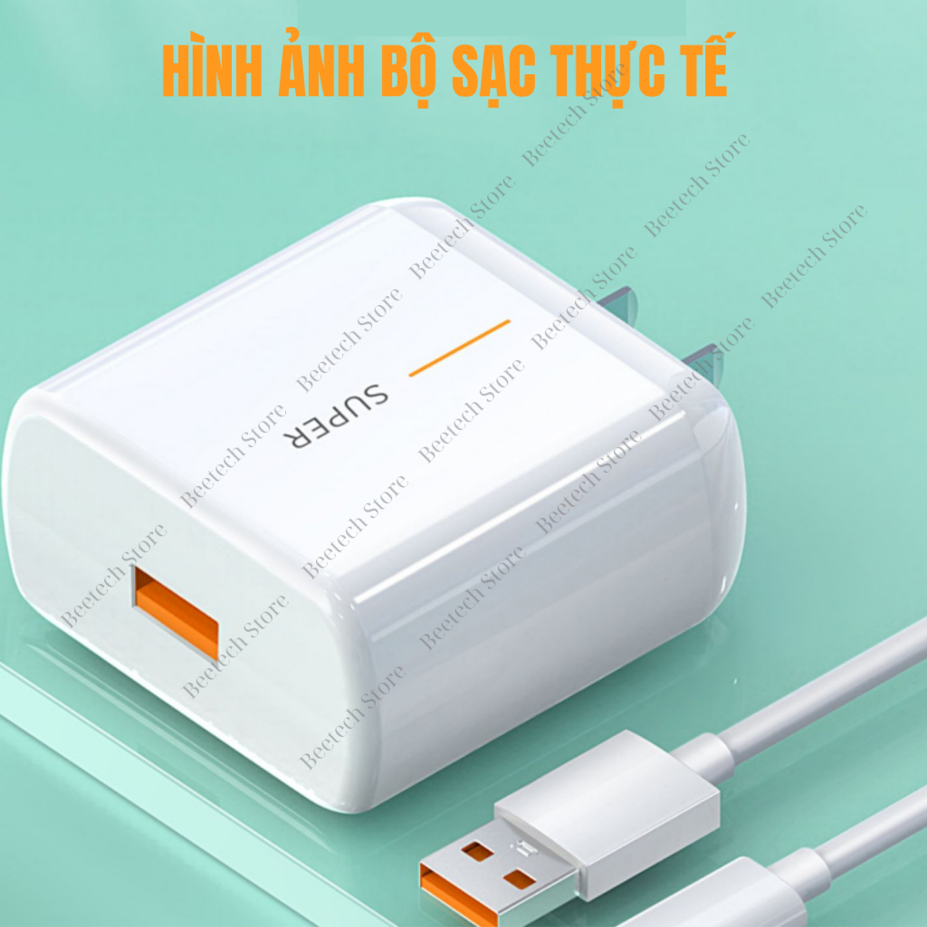 Bộ Sạc Super Vooc 65w Cho Oppo - Realme Củ Sạc Và Cáp Sạc Chân Type C Hàng Zin Máy
