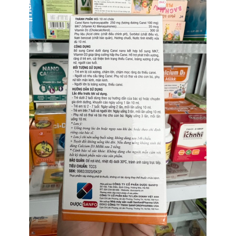 Calcium D3 Milk - kết hợp D3 và MK7 - dạng sữa thơm ngon dễ hấp thu