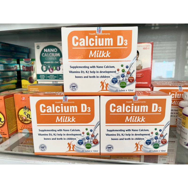 Calcium D3 Milk - kết hợp D3 và MK7 - dạng sữa thơm ngon dễ hấp thu