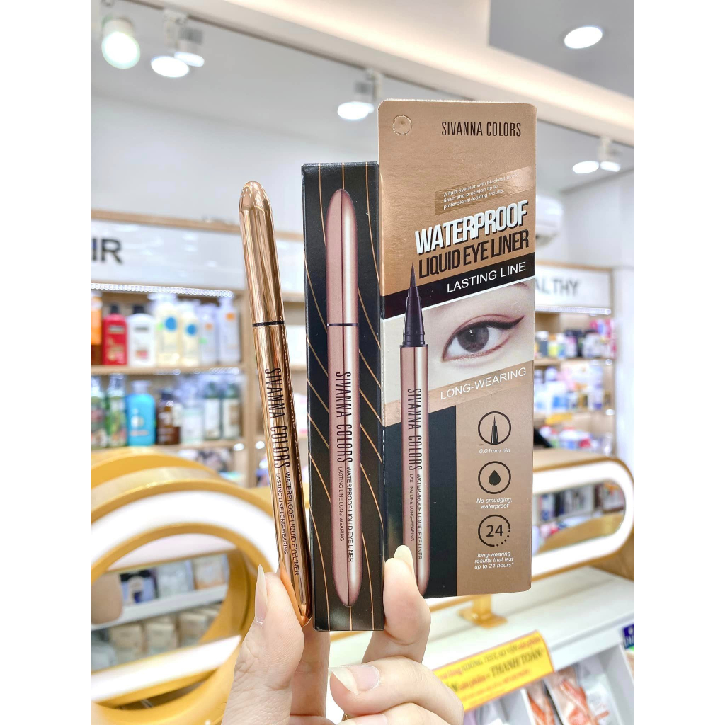 Kẻ mắt Sivanna Dense Black Fine HF934/Waterproof Liquid Eyeliner HF9031