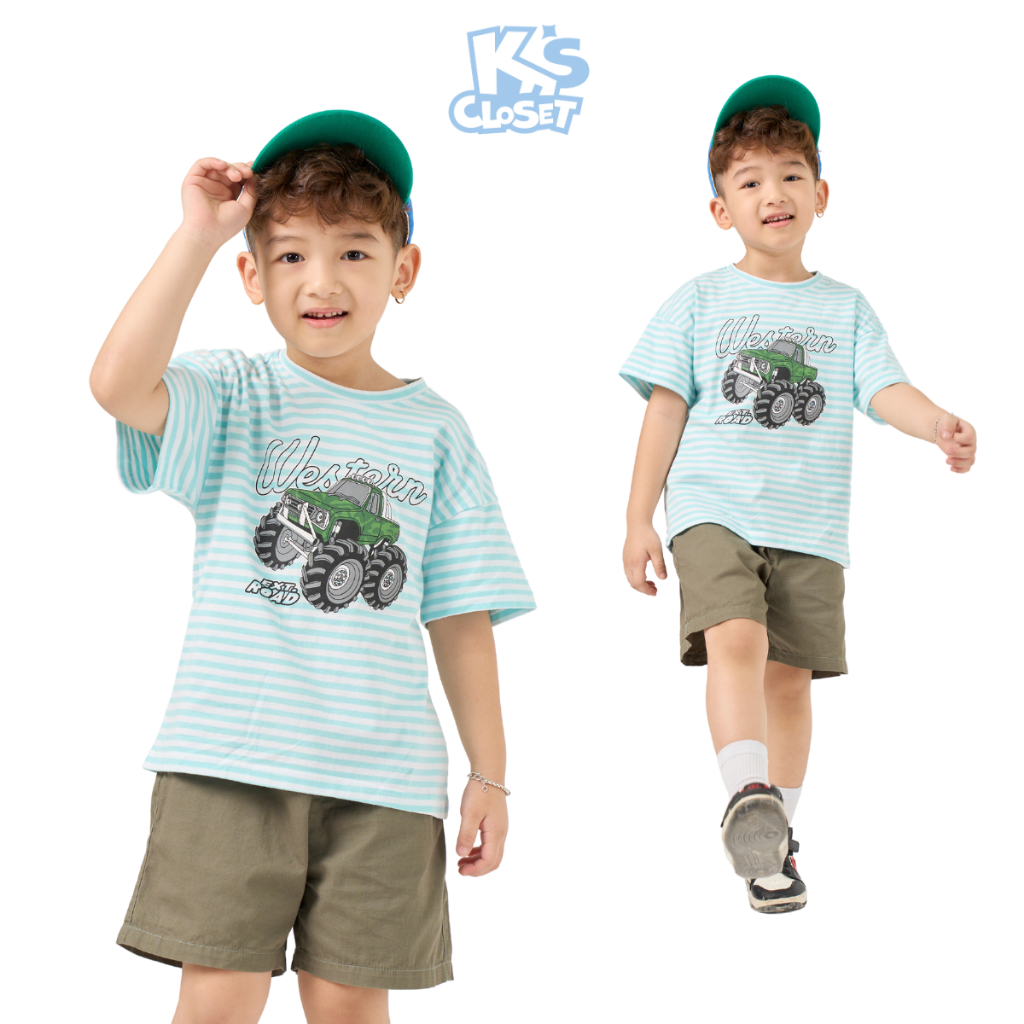 Áo phông cộc tay cho bé K'S CLOSET chất liệu cotton thoáng mát (2-14t) E020THS/ E062TWS/ KT45THS/KT21THS/E001THS