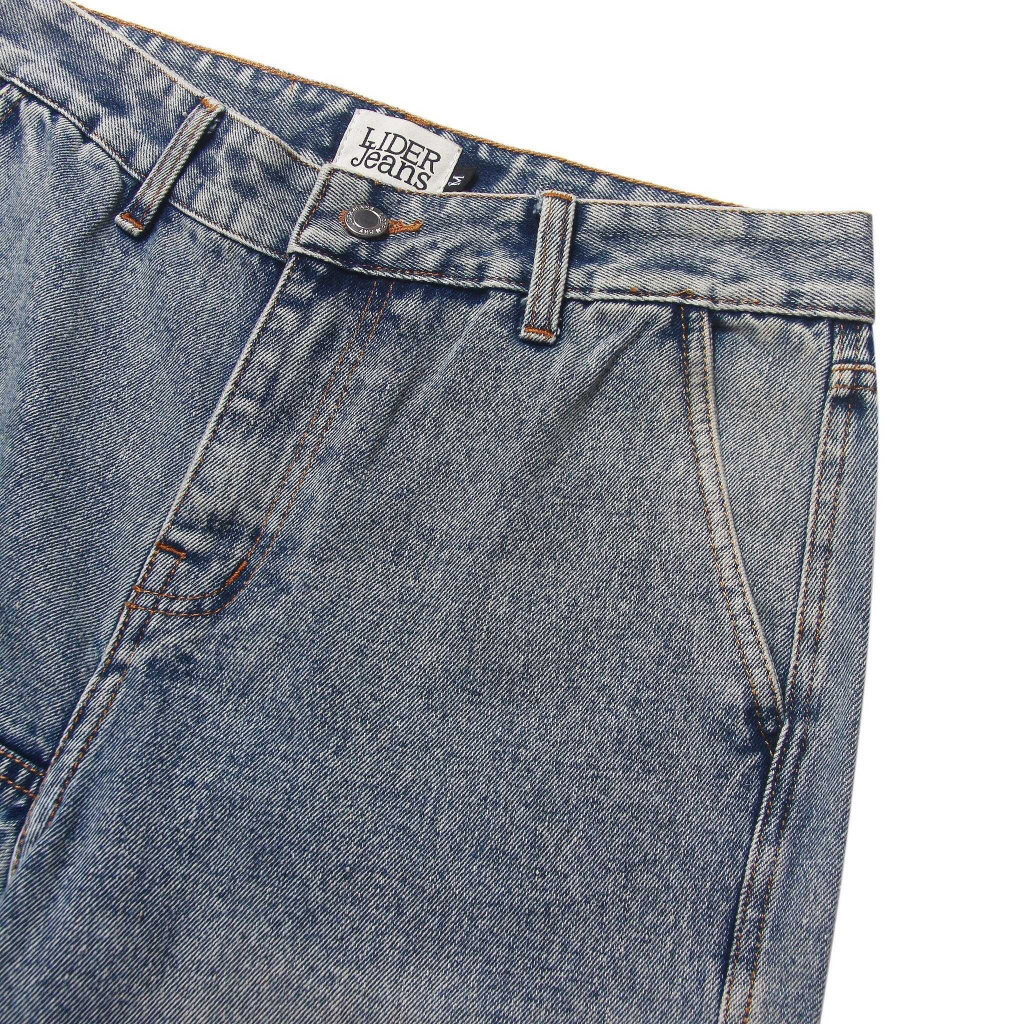 Quần Jeans Ống Suông Rộng Wash Bạc Màu Unisex LIDER BRESLIN BONED CARGO DENIM PANTS