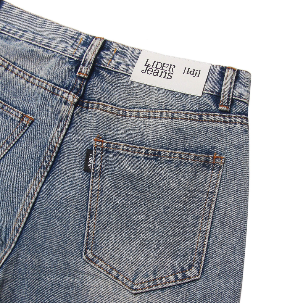 Quần Jeans Ống Suông Rộng Wash Bạc Màu Unisex LIDER BRESLIN BONED CARGO DENIM PANTS