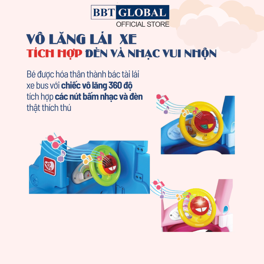Xe chòi chân cho bé BBT Global, ôtô chòi chân đa dạng mẫu mã, chất liệu an toàn tích hợp đèn và nhạc vui nhộn