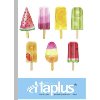 Set 5 Vở Kẻ Ngang Hải Tiến Haplus Fruit ( 80, 120 Trang )