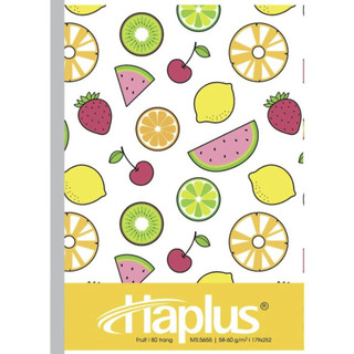 Set 5 Vở Kẻ Ngang Hải Tiến Haplus Fruit ( 80, 120 Trang )