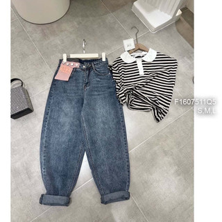 Quần jean trơn baggy mẫu mới lưng cao tôn dáng!