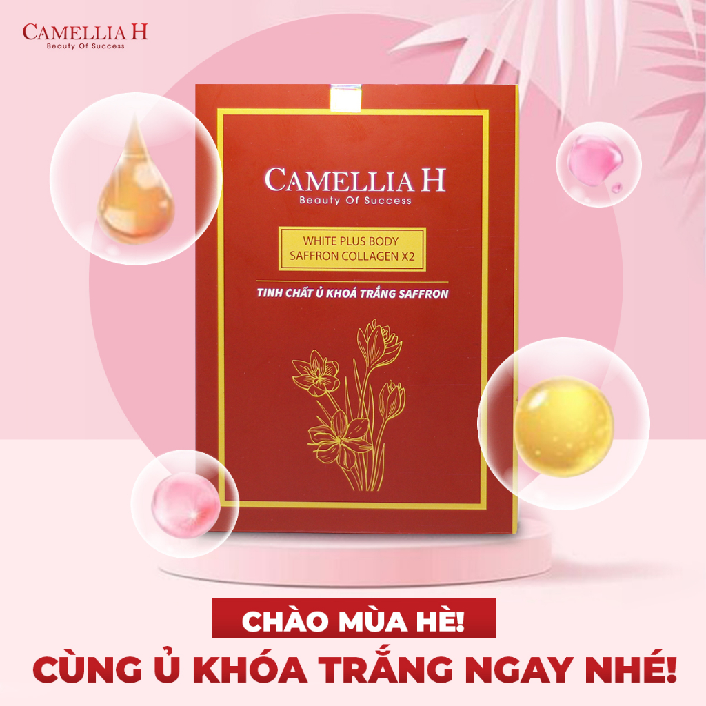 Tinh Chất Ủ Trắng SAFFRON COLLAGEN - Kích Trắng Da Toàn Thân,Chống Lão Hóa Da & Nếp Nhăn CAMELLIA-H ( Chính Hãng 100% )