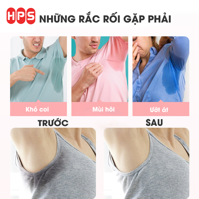 Hộp 20 miếng dán thấm hút mồ hôi nách 3 lớp ngăn mùi diệt khuẩn thiết kế siêu mỏng hút tuyệt đối hộp 20 miếng