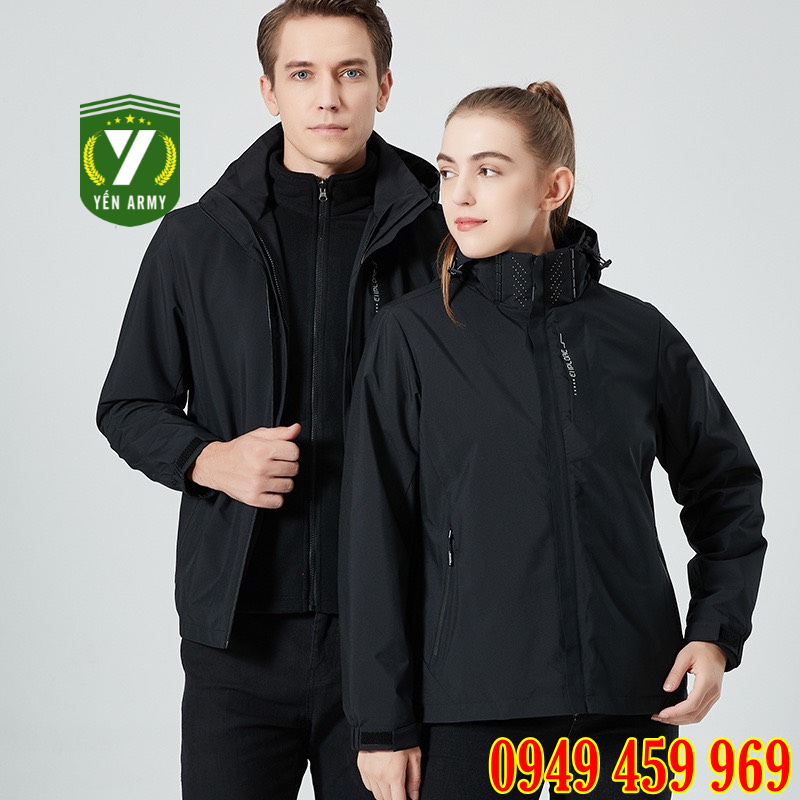 Áo Gió Chống Nước 3 Lớp Cao Cấp - Áo Khoác Đôi Nam Nữ Phong Cách Lính - Mã AK268