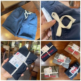 Quần kaki dài quá gối Uniqlo túi hộp xuất dư cực mềm và mát rượi cho bé trai size đại
