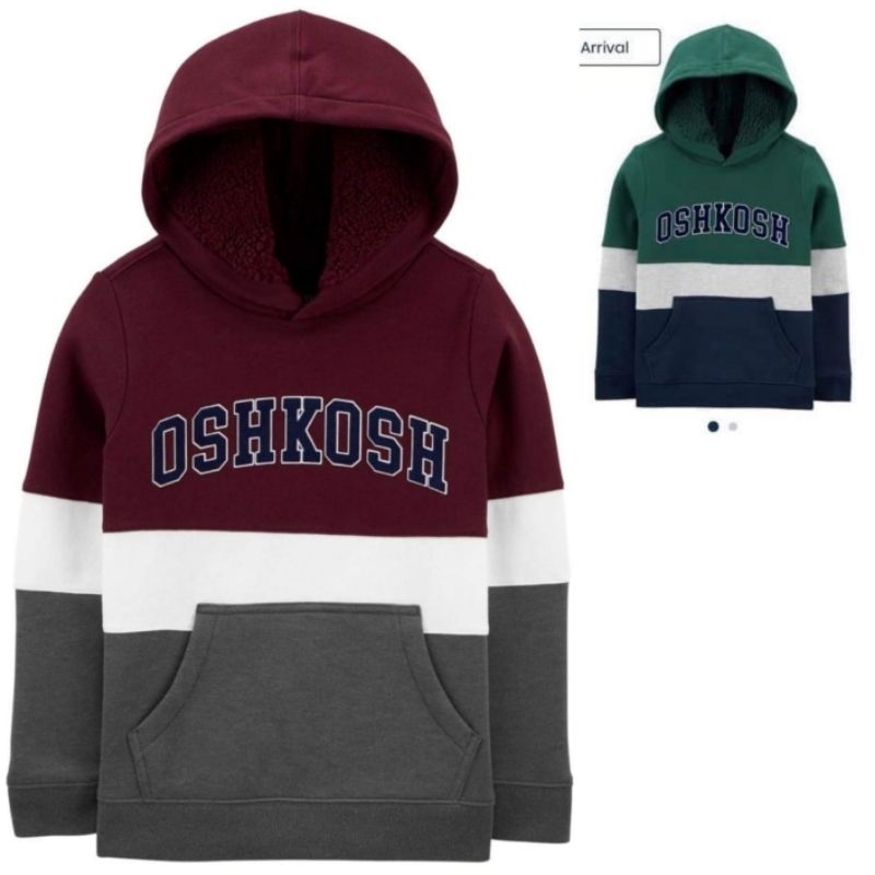 Áo hoodie nỉ bông hiệu Oshkosh DƯ XỊN cho bé trai 6M-14 tuổi